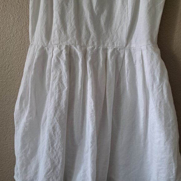 🩵Gap Modern Minimalist Coastal White Sleeveless Mini Dress w/Pockets Size 2 - Picture 7 of 12